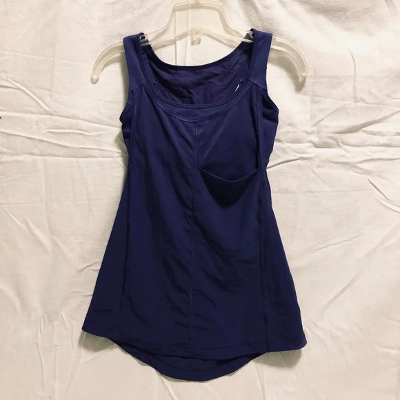 Lululemon Sport Purple Tank Top Size 4 Built In Bra - Picture 1 of 16
